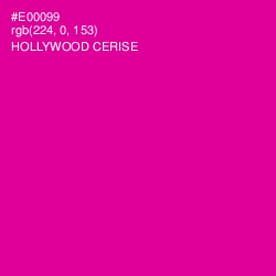 #E00099 - Hollywood Cerise Color Image