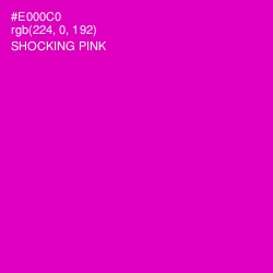 #E000C0 - Shocking Pink Color Image