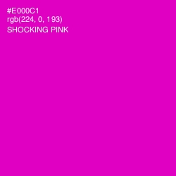 #E000C1 - Shocking Pink Color Image