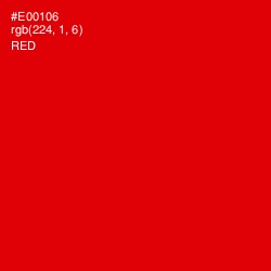 #E00106 - Red Color Image