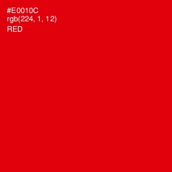 #E0010C - Red Color Image