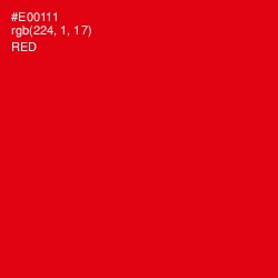 #E00111 - Red Color Image