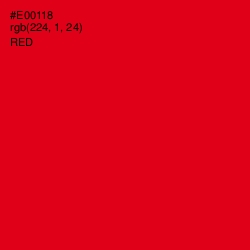 #E00118 - Red Color Image