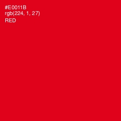 #E0011B - Red Color Image