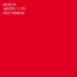 #E00121 - Red Ribbon Color Image