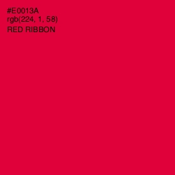 #E0013A - Red Ribbon Color Image