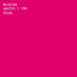 #E0016A - Rose Color Image