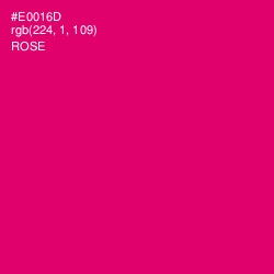 #E0016D - Rose Color Image