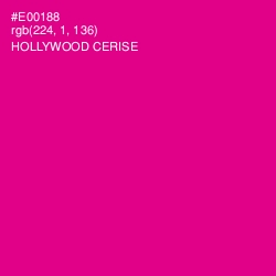 #E00188 - Hollywood Cerise Color Image