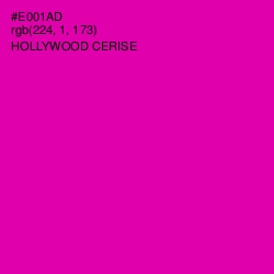 #E001AD - Hollywood Cerise Color Image