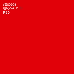 #E00208 - Red Color Image