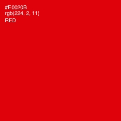 #E0020B - Red Color Image