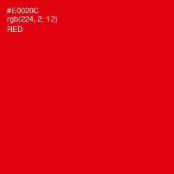 #E0020C - Red Color Image