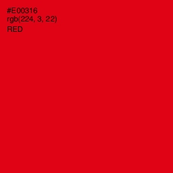 #E00316 - Red Color Image