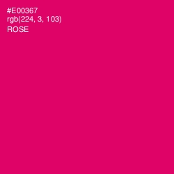 #E00367 - Rose Color Image