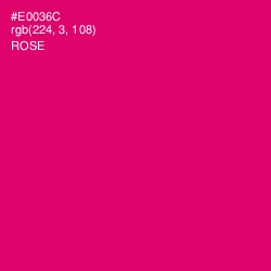 #E0036C - Rose Color Image