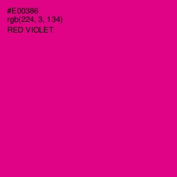 #E00386 - Red Violet Color Image