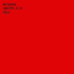 #E00406 - Red Color Image