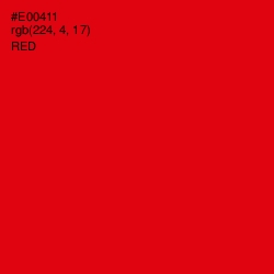 #E00411 - Red Color Image