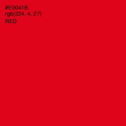 #E0041B - Red Color Image