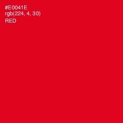 #E0041E - Red Color Image
