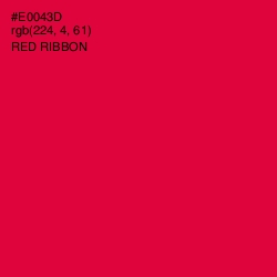 #E0043D - Red Ribbon Color Image