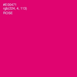 #E00471 - Rose Color Image
