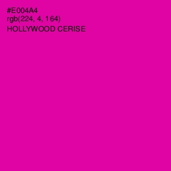 #E004A4 - Hollywood Cerise Color Image