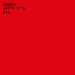 #E00513 - Red Color Image