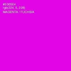 #E005E4 - Magenta / Fuchsia Color Image