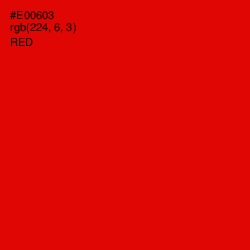 #E00603 - Red Color Image