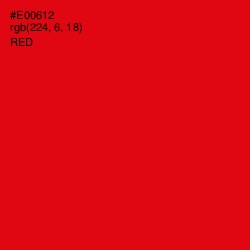 #E00612 - Red Color Image