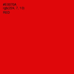 #E0070A - Red Color Image