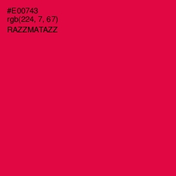 #E00743 - Razzmatazz Color Image