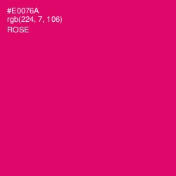 #E0076A - Rose Color Image