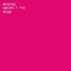 #E0076E - Rose Color Image