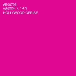 #E00793 - Hollywood Cerise Color Image