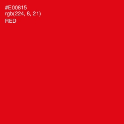 #E00815 - Red Color Image