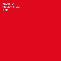 #E0081D - Red Color Image