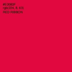 #E0083F - Red Ribbon Color Image