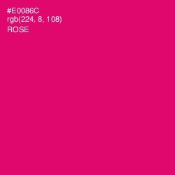 #E0086C - Rose Color Image