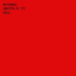 #E0090C - Red Color Image