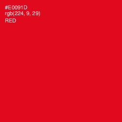 #E0091D - Red Color Image