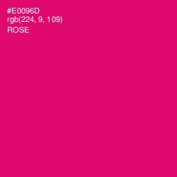 #E0096D - Rose Color Image