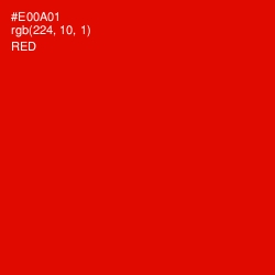 #E00A01 - Red Color Image