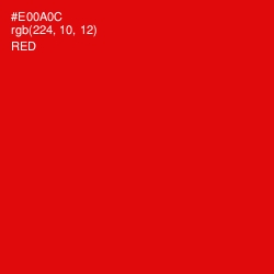 #E00A0C - Red Color Image