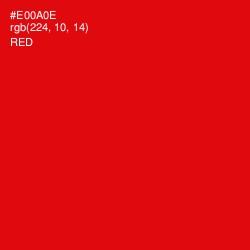 #E00A0E - Red Color Image