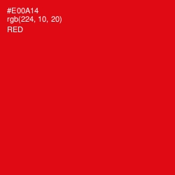 #E00A14 - Red Color Image