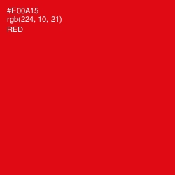 #E00A15 - Red Color Image