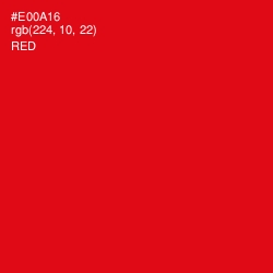 #E00A16 - Red Color Image